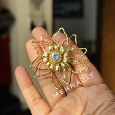 Stainless steel big flower ring