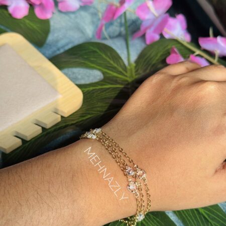 Zirconia round stone bracelet