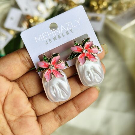 Cute artificial pearl earring